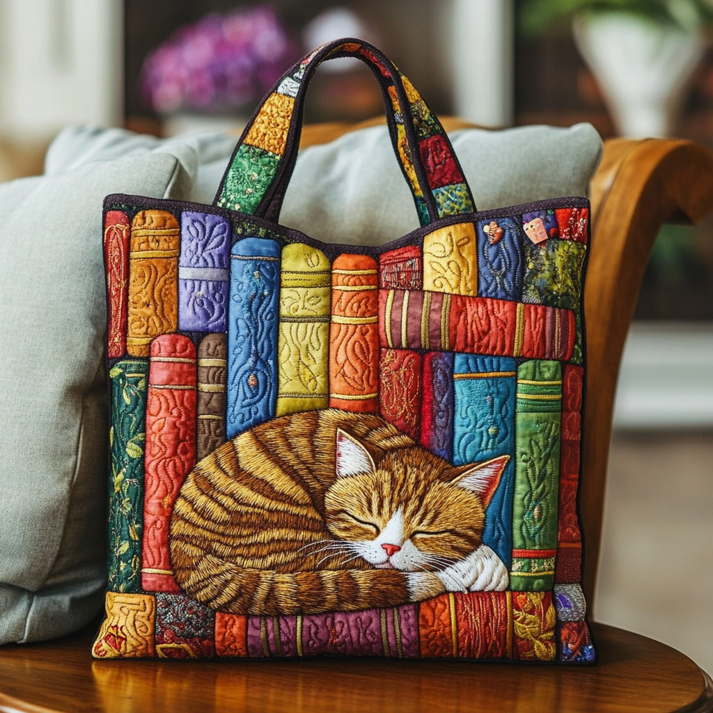 Handgemachte Tasche – Vintage Bibliothekskatze