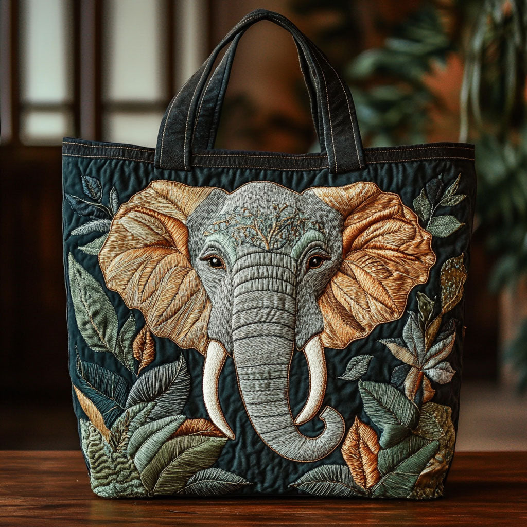 Handgemachte Tasche – Elefant im Wald