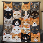 Bunte Katzengesichter Decke