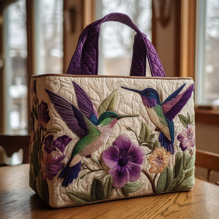 Handgemachte Tasche – Kolibris in Liebe