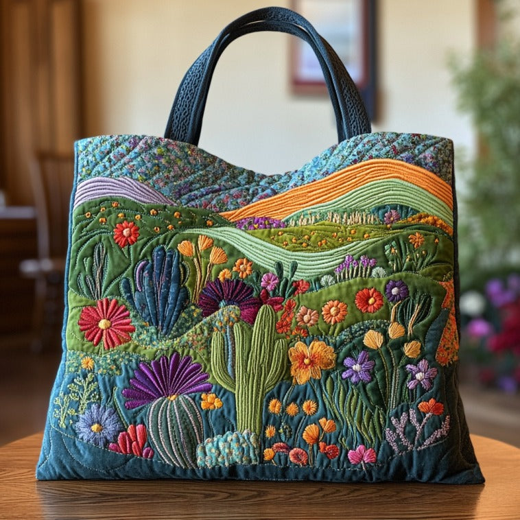 Handgemachte Tasche – Lebendige Hügellandschaft