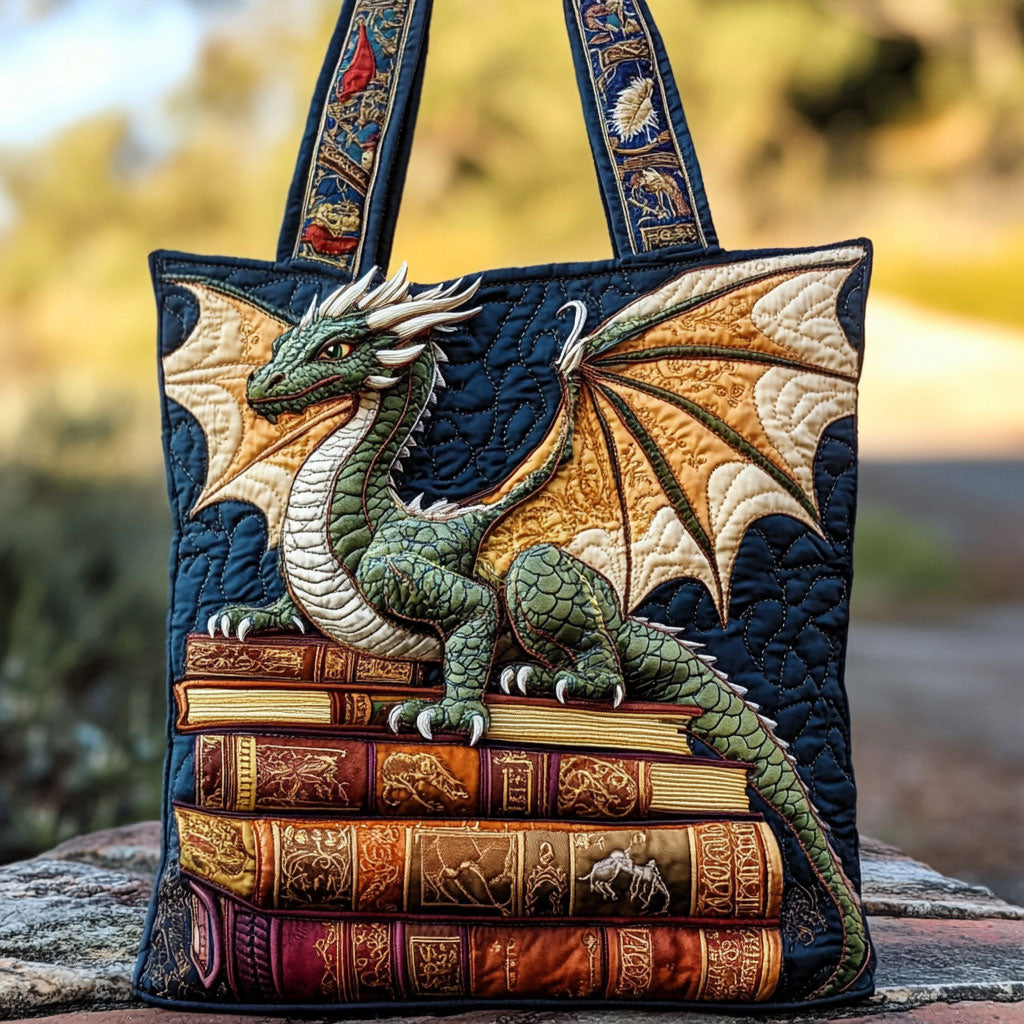 Handgemachte Tasche – Drache mit Schriftrolle