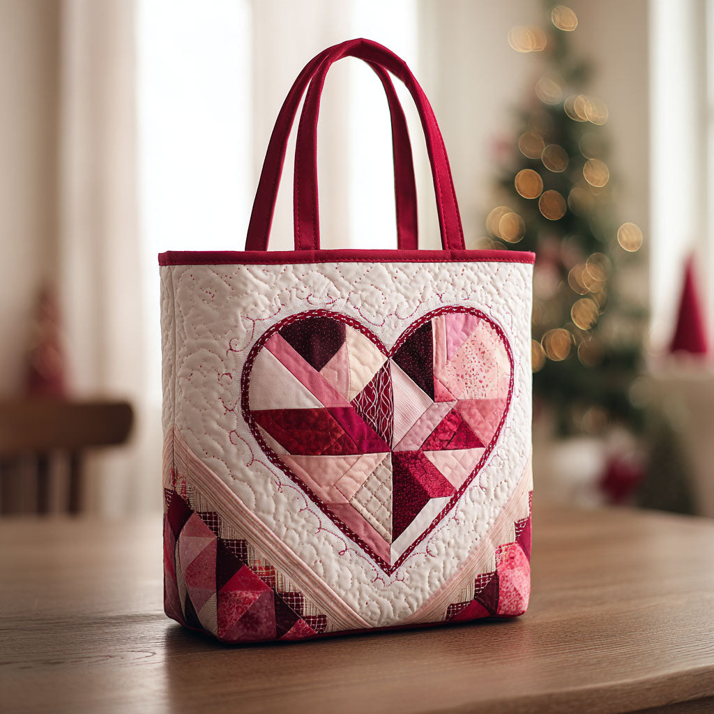 Handgemachte Tasche – Patchwork-Herz