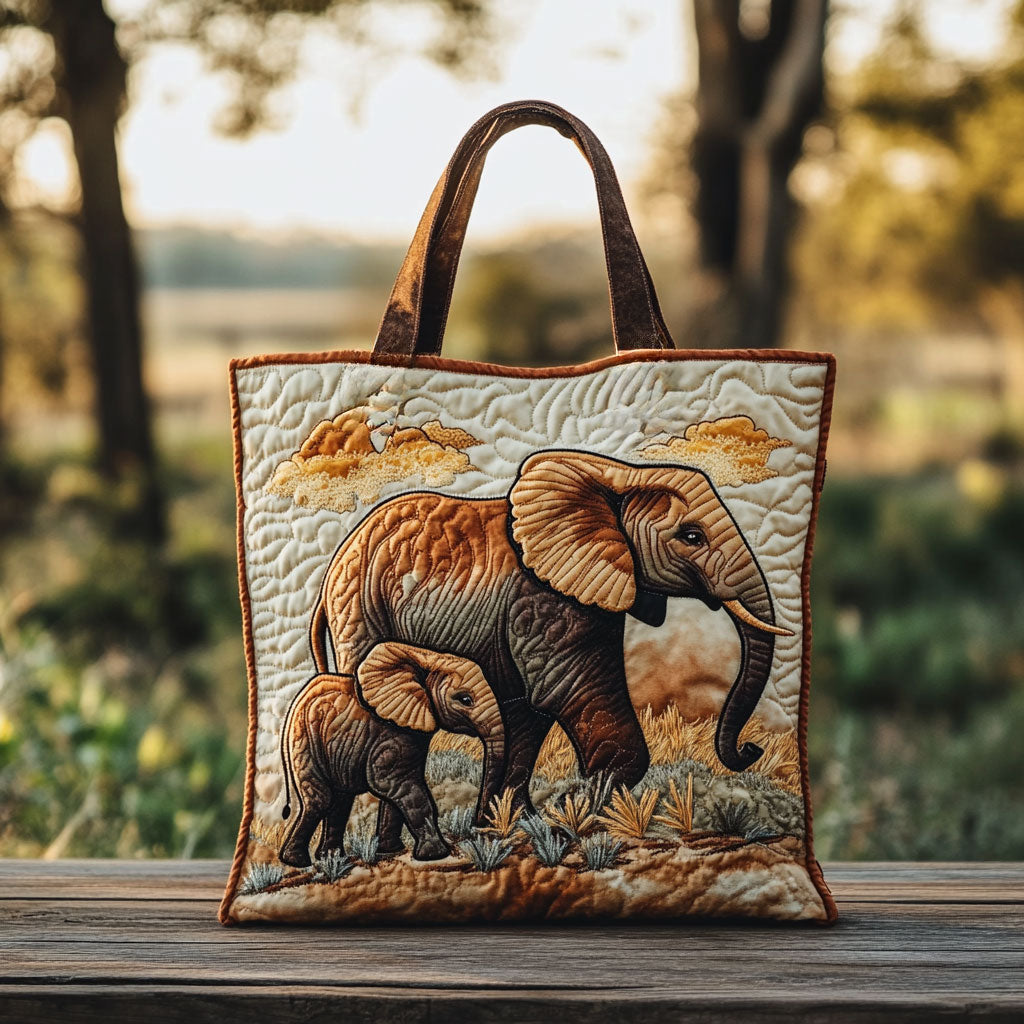 Handgemachte Tasche – Friedliches Elefantennest