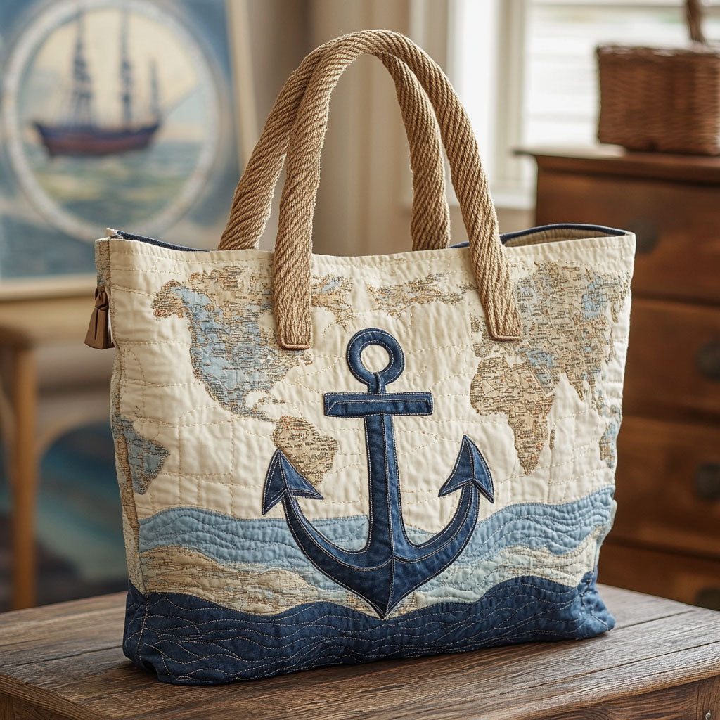 Handgemachte Tasche – Anker in Meeresbrise