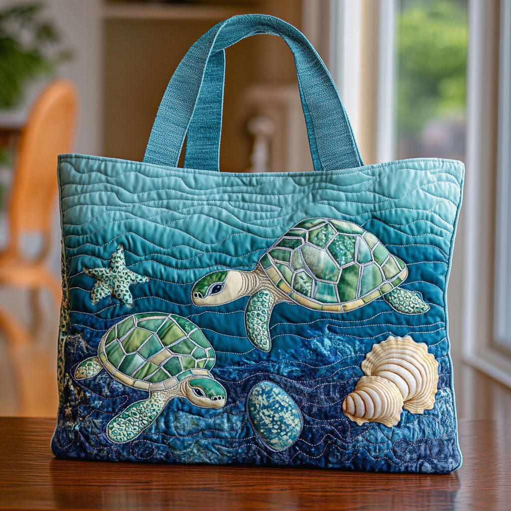 Handgemachte Tasche – Schildkröten in Harmonie