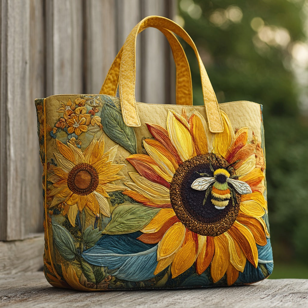 Handgemachte Tasche – Biene und Sonnenblume