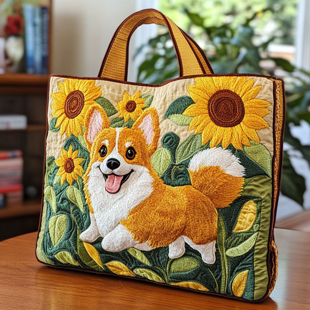 Handgemachte Tasche – Lächelnder Corgi