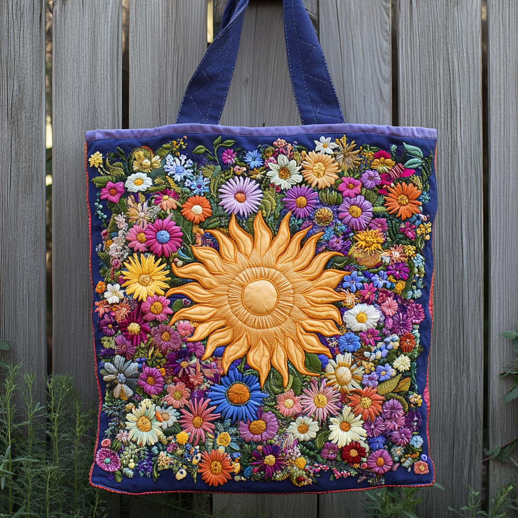 Handgemachte Tasche – Sonnige wilde Blumen