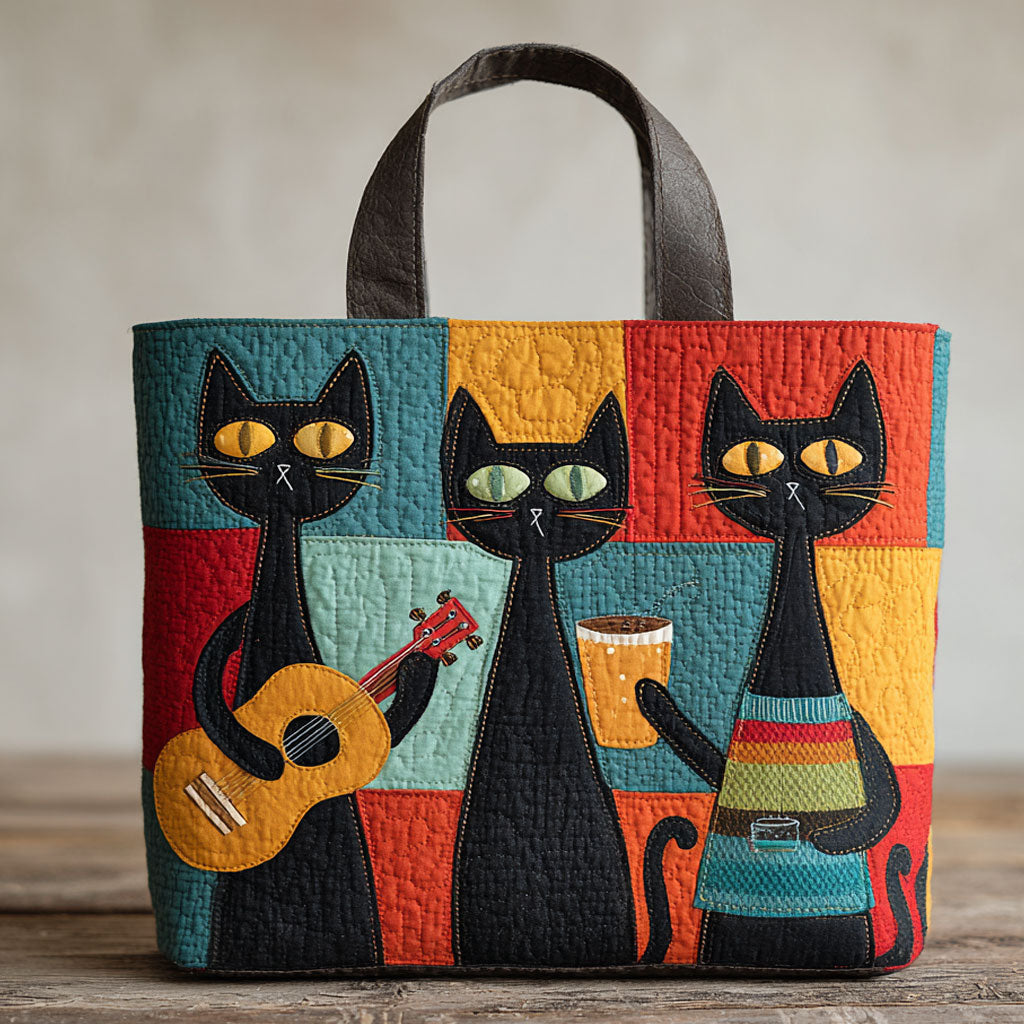 Handgemachte Tasche – Musizierende Katzen