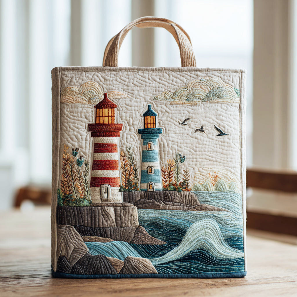 Handgemachte Tasche – Leuchtender Leuchtturm