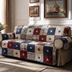 Americana Karo Patchwork Sofaüberwurf