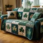 Keltisches Kleeblatt Patchwork Sofaüberwurf