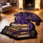Violetter Drache Antike Bücher Sonderform Decke