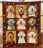 Herbst Retriever Patchwork Decke