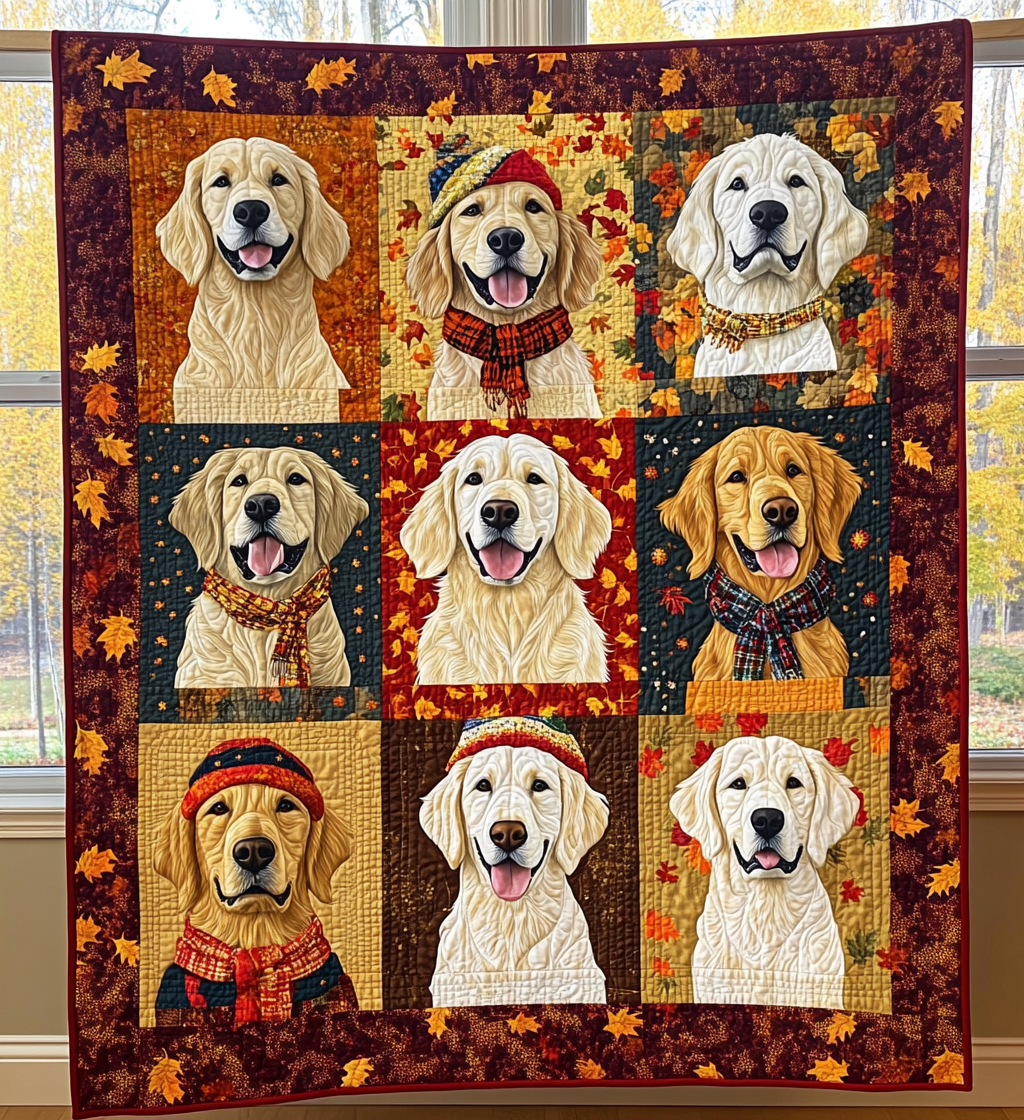 Herbst Retriever Patchwork Decke