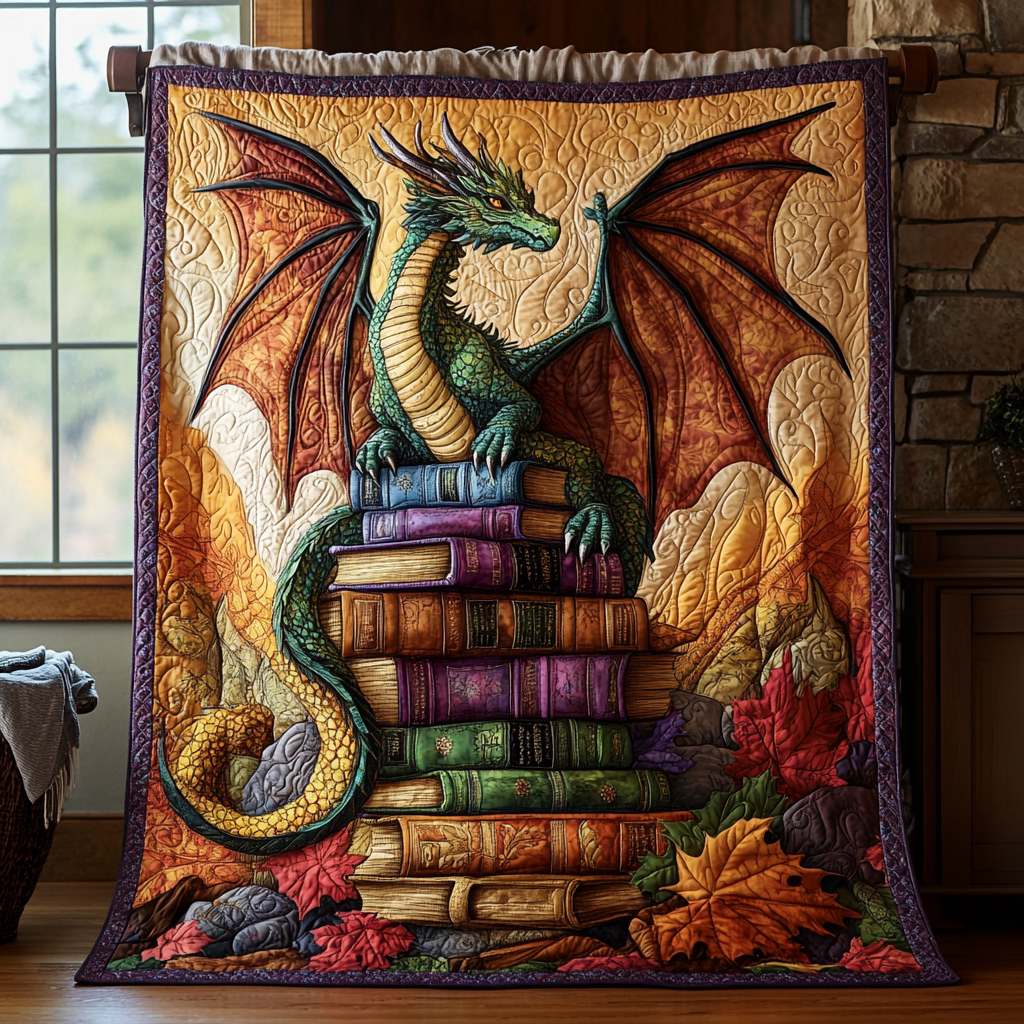 Roter Drache Herbstbücher Decke