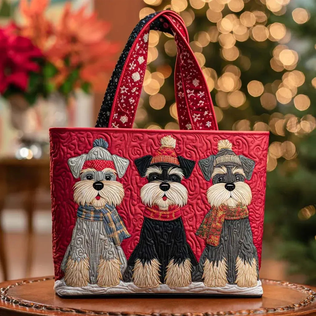 Handgemachte Tasche – Schnauzer Trio