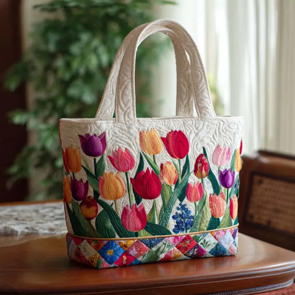 Handgemachte Tasche – Tulpengarten