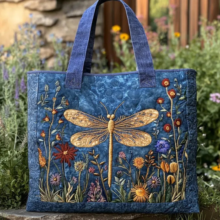 Handgemachte Tasche – Goldene Libelle