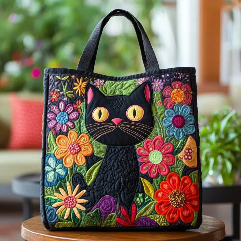 Handgemachte Tasche – Verzauberte schwarze Katze