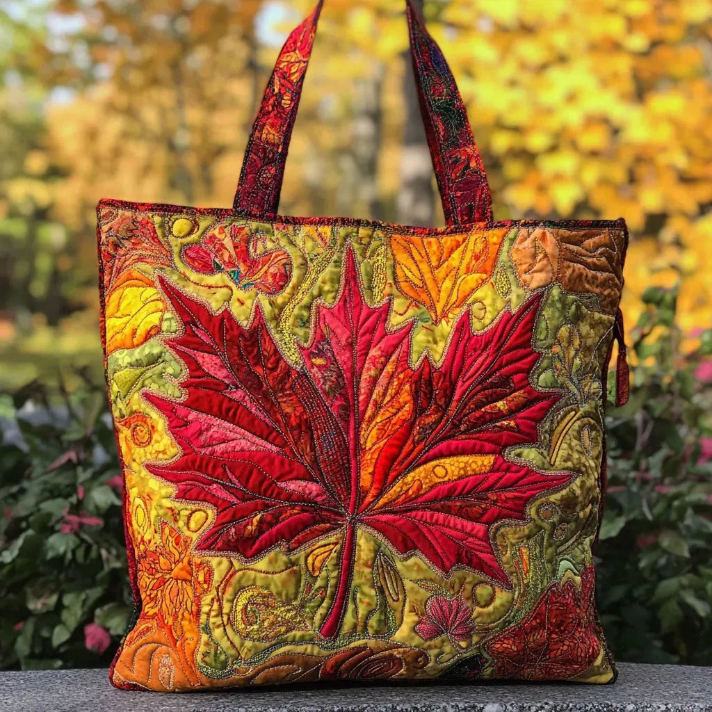 Handgemachte Tasche – Ahorn im Sonnenuntergang