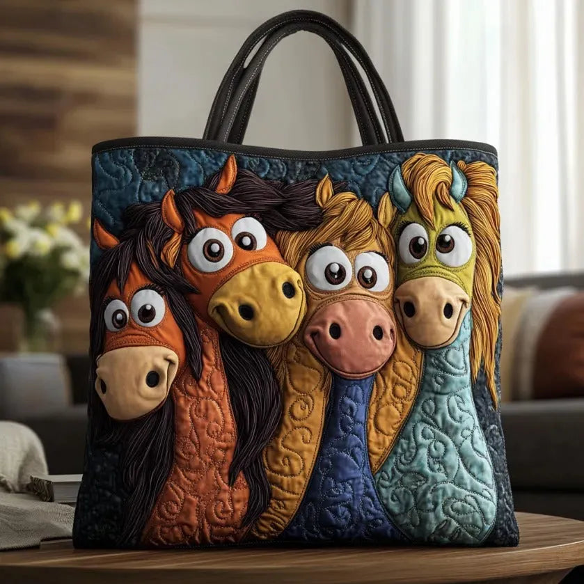 Handgemachte Tasche – Verspielte Ponys