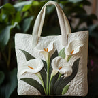 Handgemachte Tasche – Weisse Calla Lilien