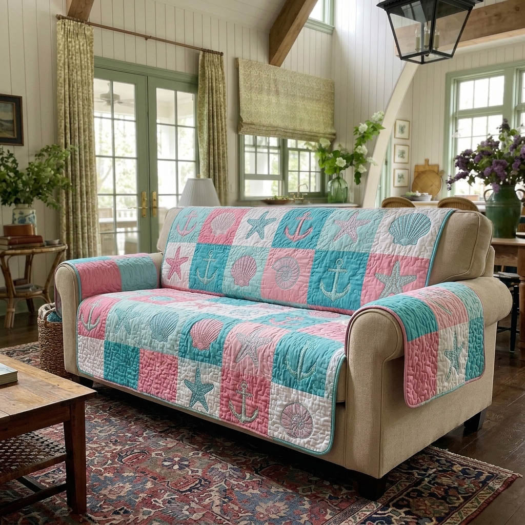 Strand Patchwork Refugium Sofaüberwurf