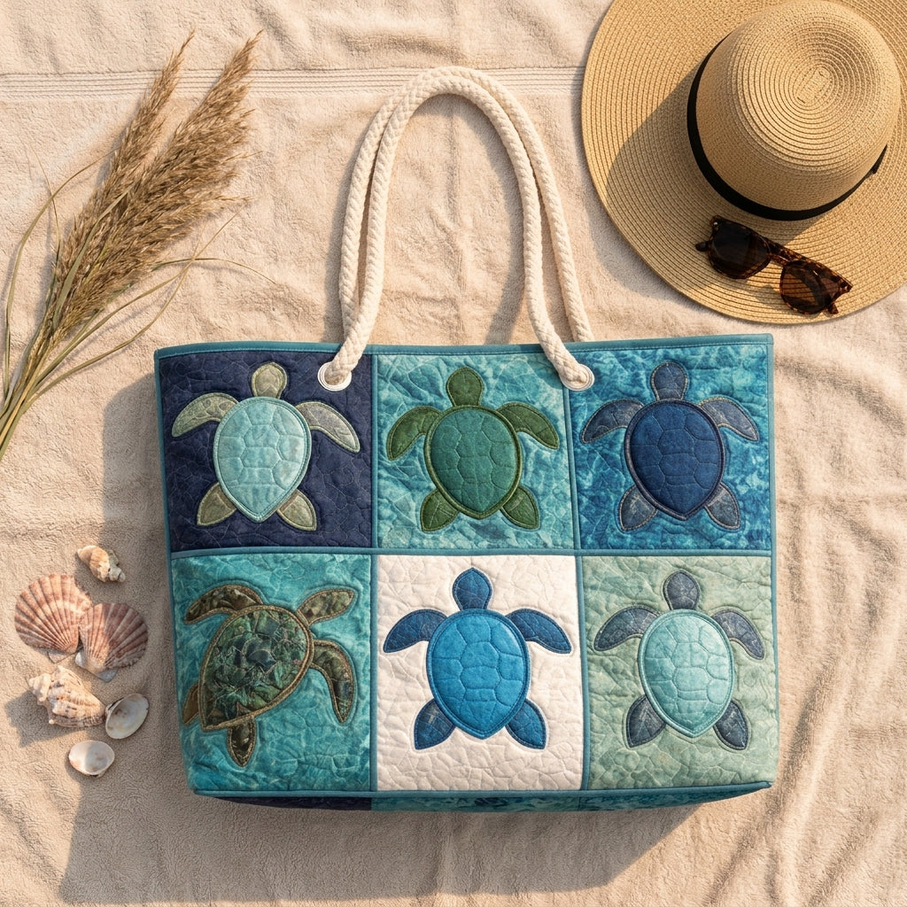 Strandtasche - Blaue Schildkröten im Meer