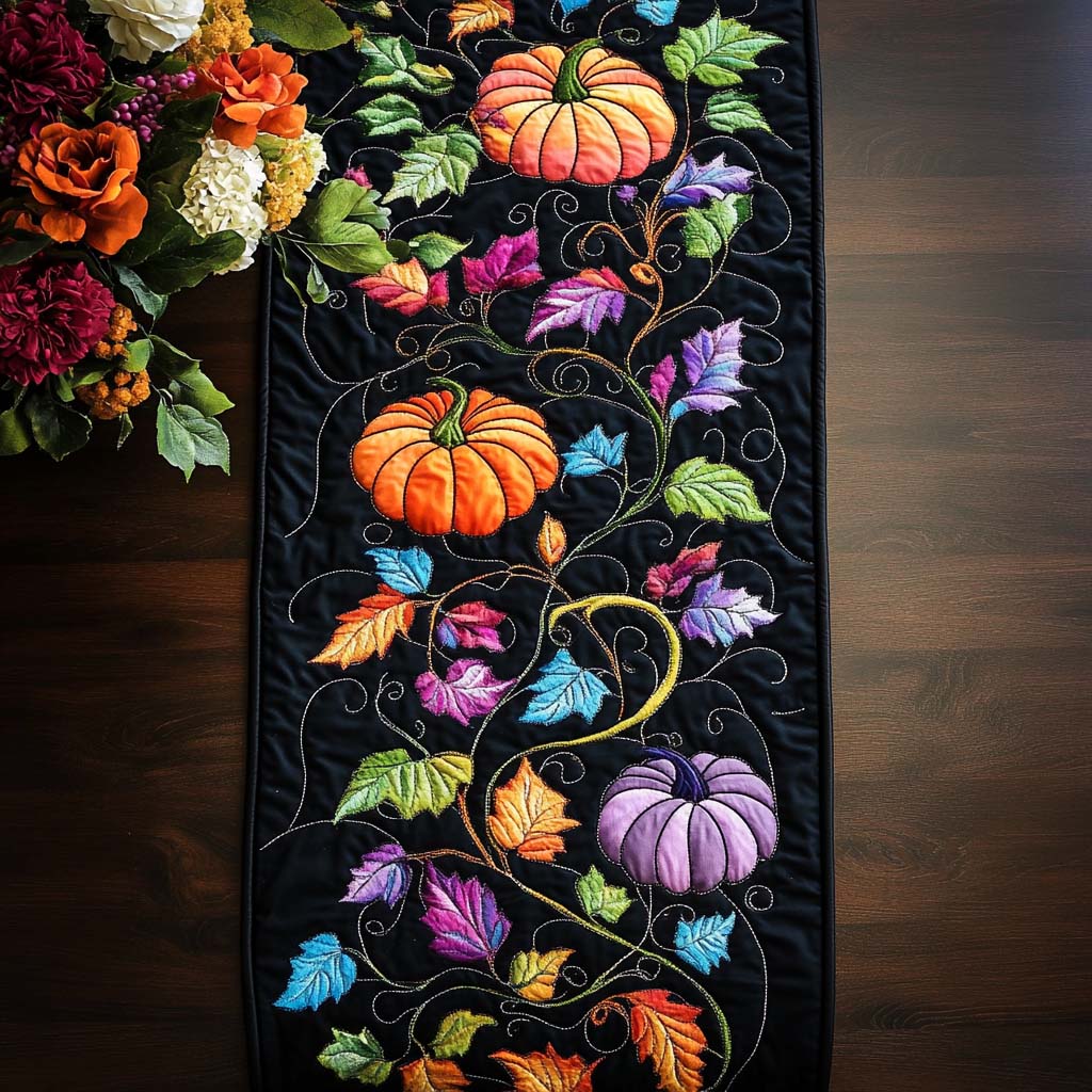 Herbst Kürbisfeld Tischläufer