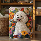 Hund im Blumenfeld Wäschekorb