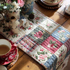 Blumen Patchwork Landhaus Tischläufer