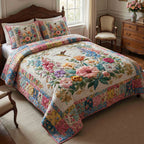 Blütenfelder Patchwork 3-teiliges Bettwäsche-Set