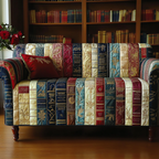 Bücherreihe Patchwork Sofaüberwurf