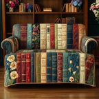 Bücherregal Blüten Refugium Sofaüberwurf