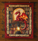 Roter Drache Bücherregal Decke