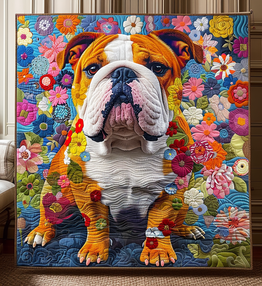 Bulldogge Blütengarten Decke