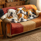 Schlafende Bulldoggen Sofaüberwurf
