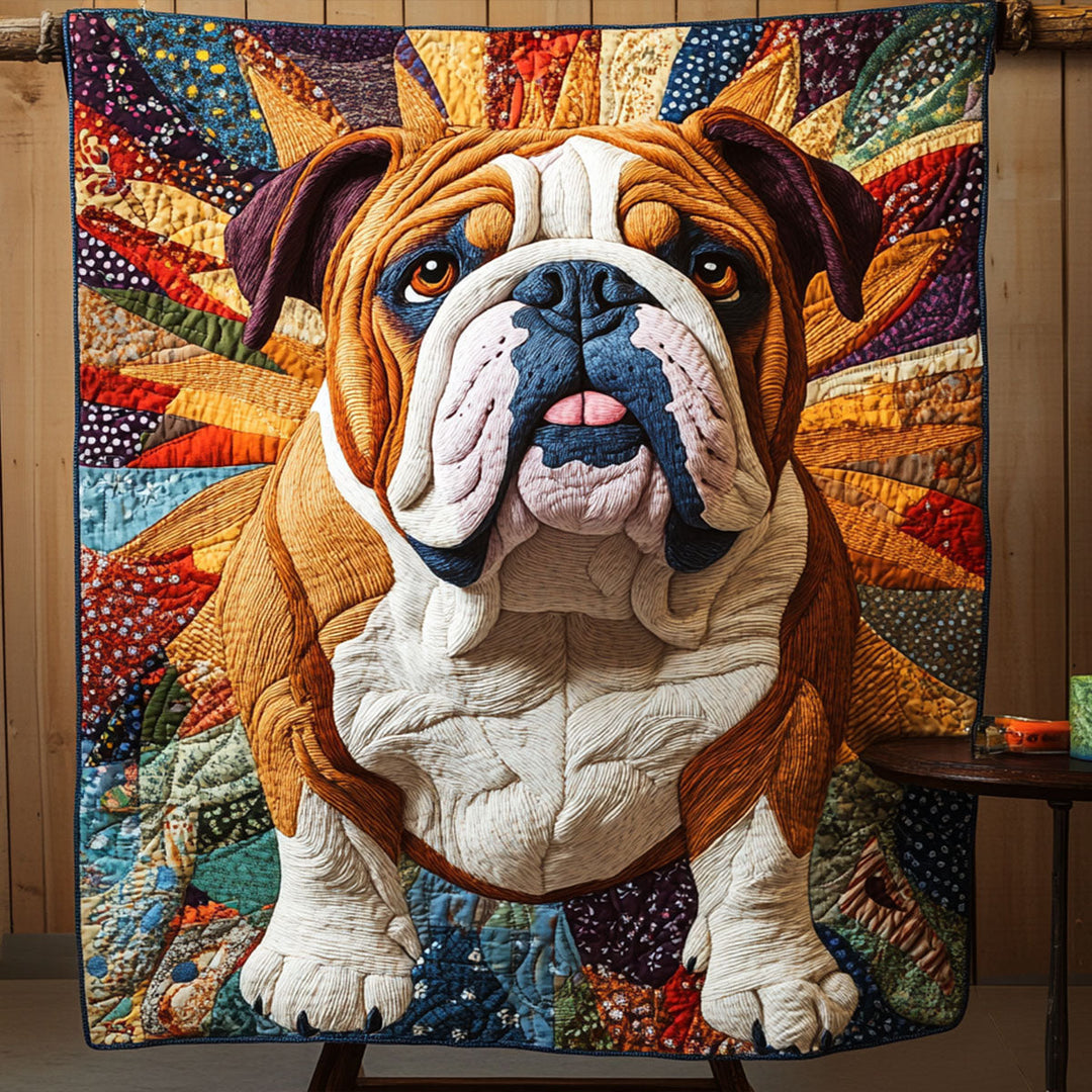 Stolze Bulldogge Sonnenstrahlen Decke
