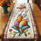Osterhase Eier Blüten Tischläufer