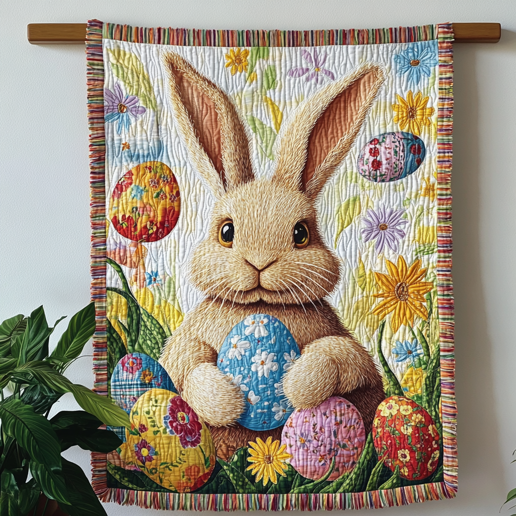 Süsser Osterhase Eier Gewebt Sofadecke