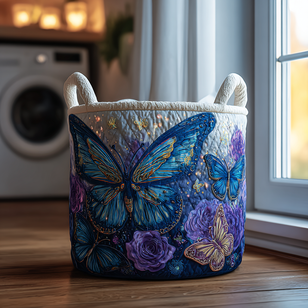 Schmetterling auf Blume Wäschekorb