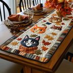 Charmante Herbstkatzen Bunt Tischläufer
