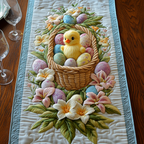 Osterküken Blütenkorb Charme Tischläufer