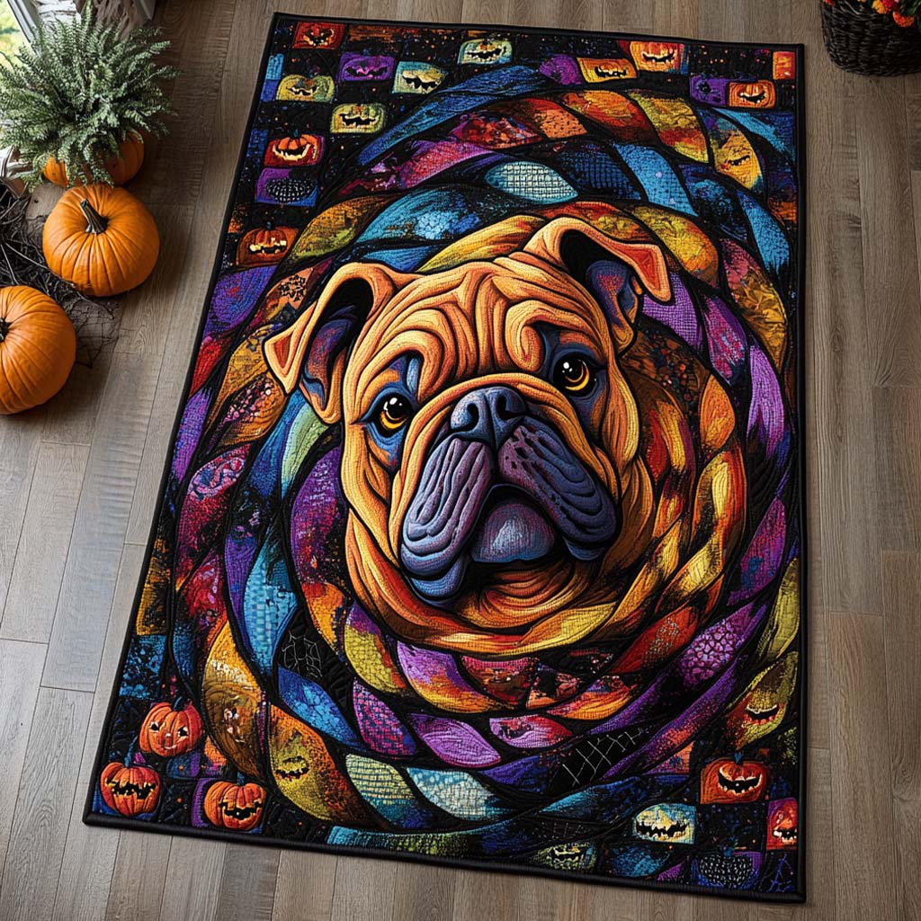 Farbexplosion Bulldoggen Teppich
