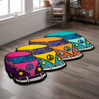 Bunte Hippiebus Karawane Sonderform Decke