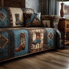 Cowboystiefel Tannenwald Sofaüberwurf