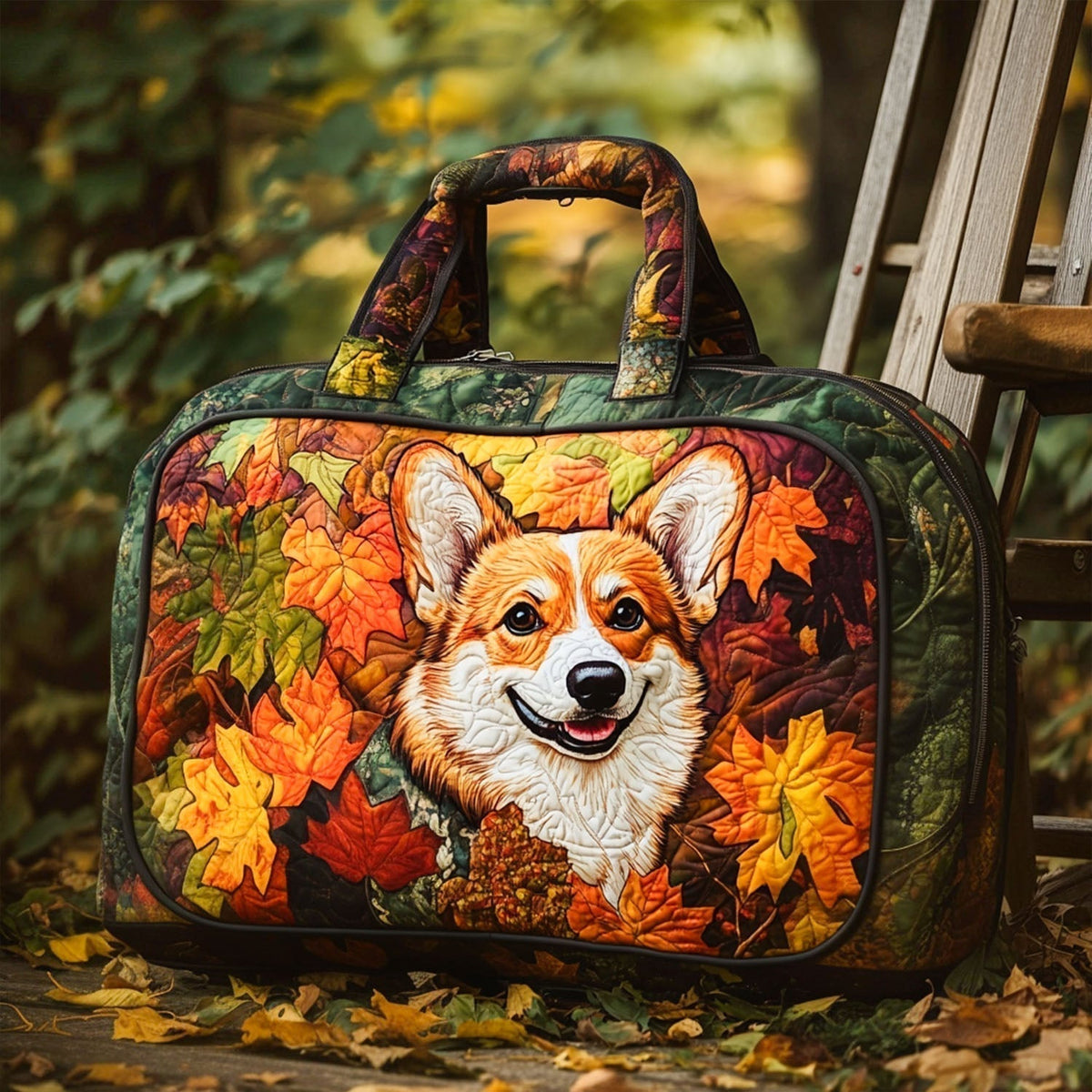 Reisetasche – Gemütlicher Herbst-Corgi