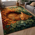 Gemütliche Schlafende Katze Teppich